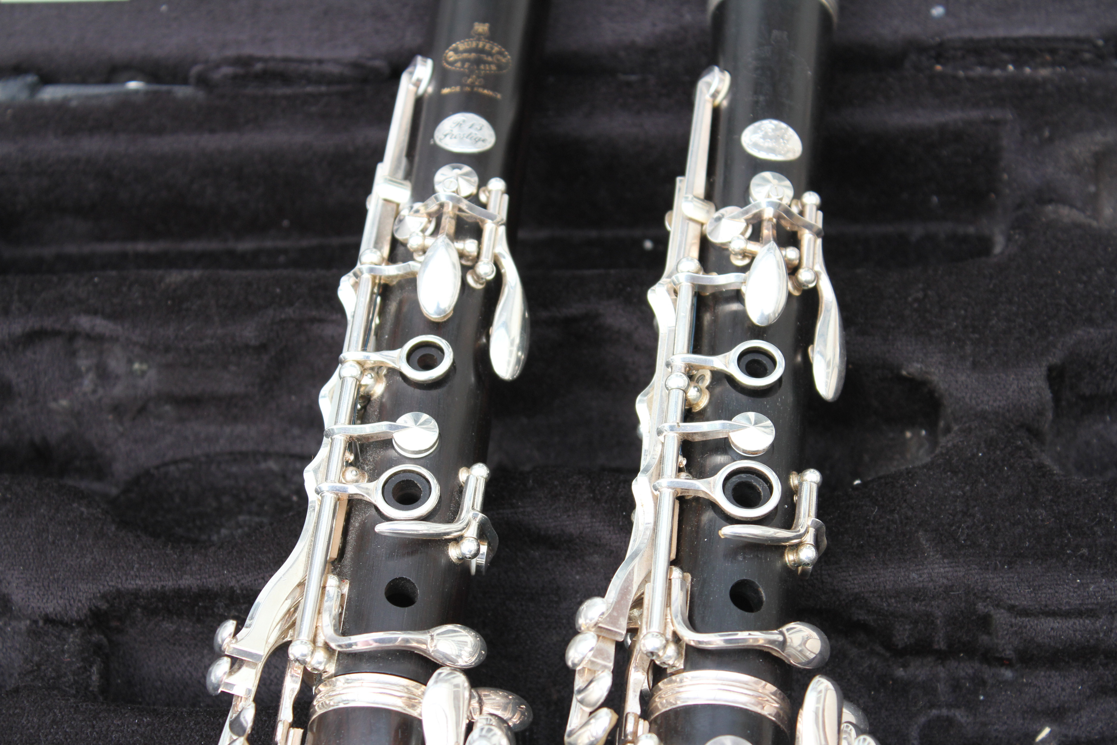 Matched pair of Buffet R13 Prestige Clarinets